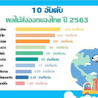 10 อันดับผลไม้ส่งออกของไทยน่าส่งออก