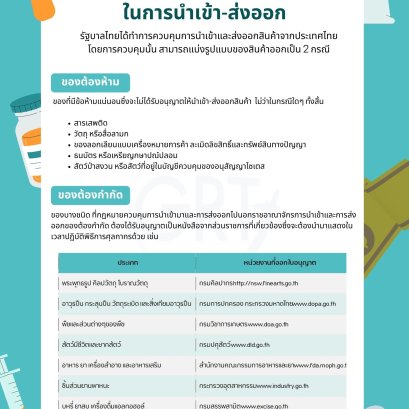 สิ่งของต้องห้าม สิ่งของต้องกำกัดในการนำเข้าส่งออก