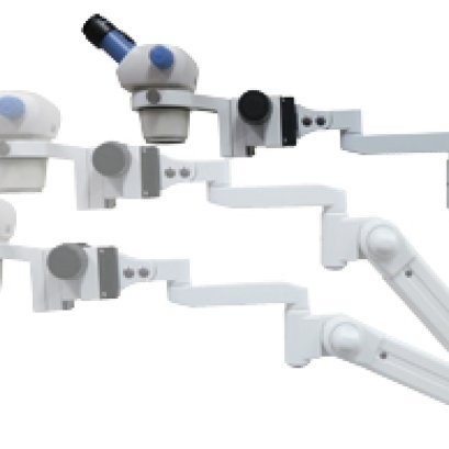Stereo microscope that can be attached to a microscope smooth arm