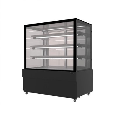 ตู้โชว์เค้กกระจกตรง 3 ชั้นวาง Premium Plus กว้าง 120 ซม. สีดำ 21.1 คิว SKS-1217Z
