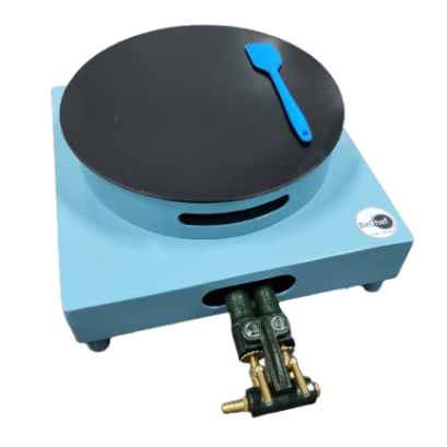 เตาเครป เซ็ตทำเครป แพนเค้ก ขนมโตเกียว กระทะเครป เนยกรอบ ขนาด 12-14 นิ้ว พร้อมเตาเหล็กสีพาสเทล หัวเตา c30 ตราไก่อย่างดี