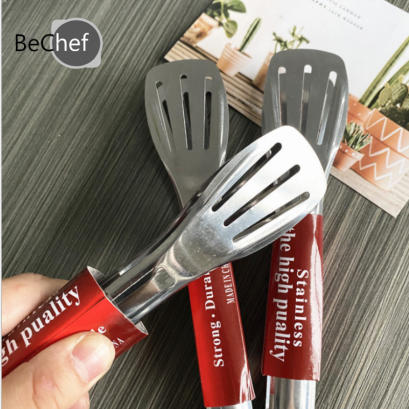 ที่คีบอาหารสแตนเลส ที่คีบเนื้อ BBQ ที่คีบปิ้งย่าง สแตนเลส หนา ขนาด 7 นิ้ว ที่คีบขนมปัง ที่คีบ คลิปหนีบ