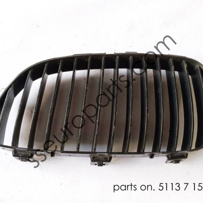 Grille w chrome frame, left 51137157275 7157275