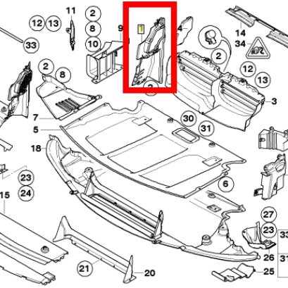 Air duct front right Part number: 51747898276 7898276 5174 7 898 276