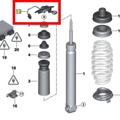 Adapter lead, EDC, left Part number: 33522283773 2283773 3352 2 283 773