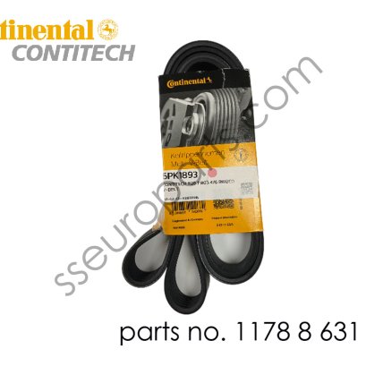 สายพานแบบซี่รูปตัววี หมายเลขชิ้นส่วน: 11287803476 7803476 6PK1893 Continental