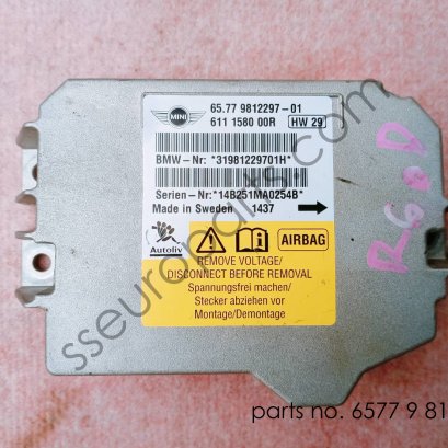 Control unit airbag Part number: 65779812297 9812297 second hand