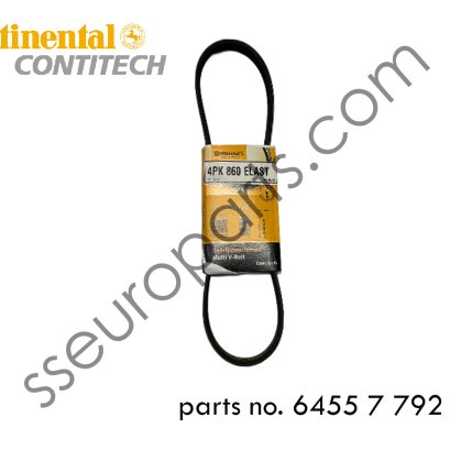 สายพานแบบซี่รูปตัววี หมายเลขชิ้นส่วน: 64557792851 7792851 Contitech 4PK 860