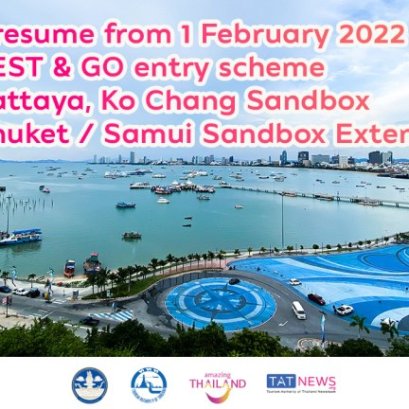 タイ入国隔離免除情報  2022年2月1日～