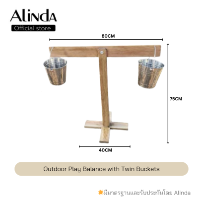 Wooden Sand Balance with Buckets