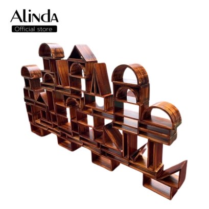 wooden giant geometric building blocks บล็อคไม้ขนาดใหญ่เรขาคณิต