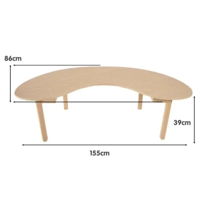 โต๊ะกิจกรรม ชั้นวางของมอนเตสซอรี่ 3 ชั้น โต๊ะเด็ก เก้าอี้ เด็ก : โต๊ะโค้ง