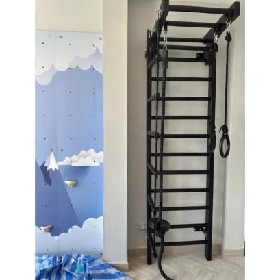 Alinda STALL BAR , WALL BAR fitness pilates training ปีนป่าย jungle gym (Moveable bar : Black)