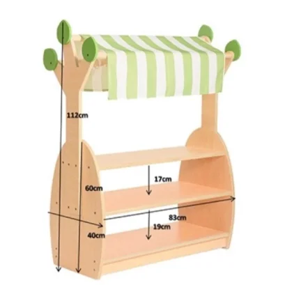 โต๊ะกิจกรรม ชั้นวางของมอนเตสซอรี่ 3 ชั้น โต๊ะเด็ก เก้าอี้ เด็ก : ชั้นต้นไม้