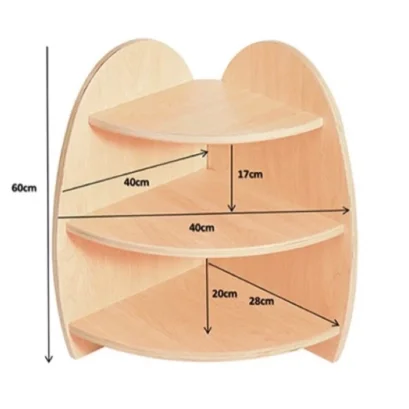 โต๊ะกิจกรรม ชั้นวางของมอนเตสซอรี่ 3 ชั้น โต๊ะเด็ก เก้าอี้ เด็ก : ชั้นเข้ามุม
