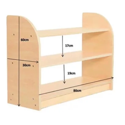 โต๊ะกิจกรรม ชั้นวางของมอนเตสซอรี่ 3 ชั้น โต๊ะเด็ก เก้าอี้ เด็ก : ชั้นวางของคางหมู