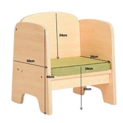 โต๊ะกิจกรรม ชั้นวางของมอนเตสซอรี่ 3 ชั้น โต๊ะเด็ก เก้าอี้ เด็ก : โซฟาเด็ก 1 ที่นั่ง