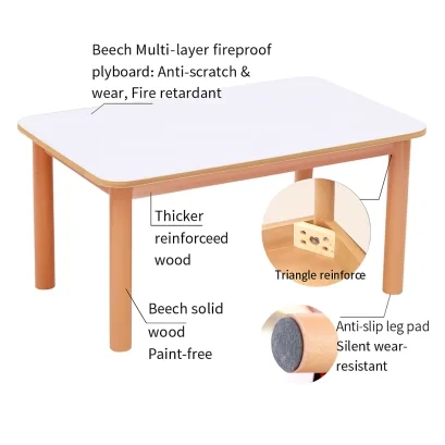 โต๊ะอนุบาล ไม้บีช โต๊ะทำการบ้าน เขียนหนังสือเด็ก