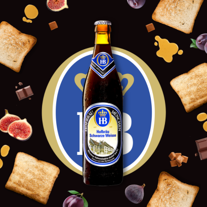 HOFBRÄU MÜNCHNER  SCHWARZE WEISSE 500ml.