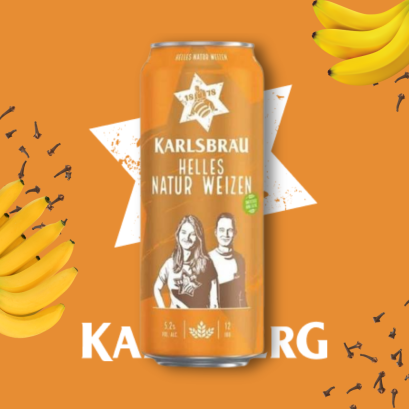 Karlsbräu Helles Natur Weizen 500ml.