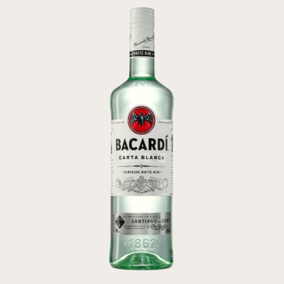Bacardi White Rum 1000ml.