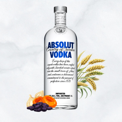 Absolute Vodka 1000ml.