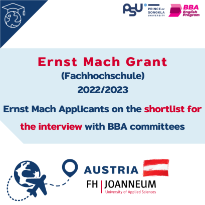 Ernst Mach Applicants on the shortlist for the interview with BBA committees(2022/2023)