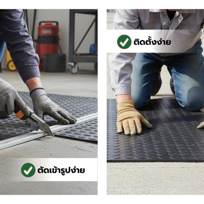 ติดตั้งยางปูพื้นกันลื่นอย่างถูกต้อง ปลอดภัย ใช้งานยาวนาน