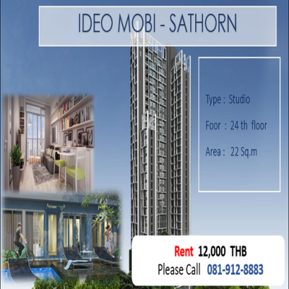 IDEO MOBI @SATHORN ไอดิโอ โมบิ สาทร ID - 61167 - 192130