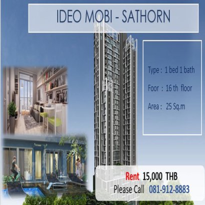 IDEO MOBI @SATHORN ไอดิโอ โมบิ สาทร  ID - 61167 - 192140