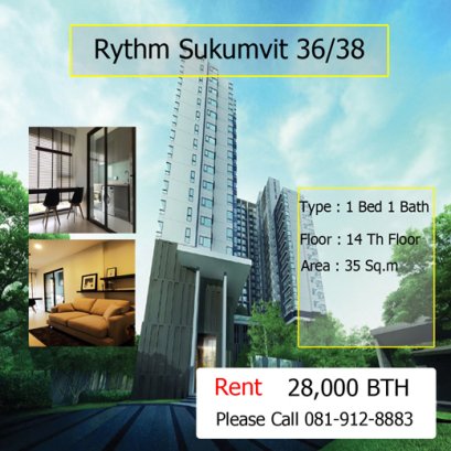 Rythm Sukumvit 36/38 ริทึ่ม สุขุมวิต 36/38 ID - 192172