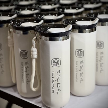 งานเลเซอร์โลโก้ แก้วเก็บความเย็น