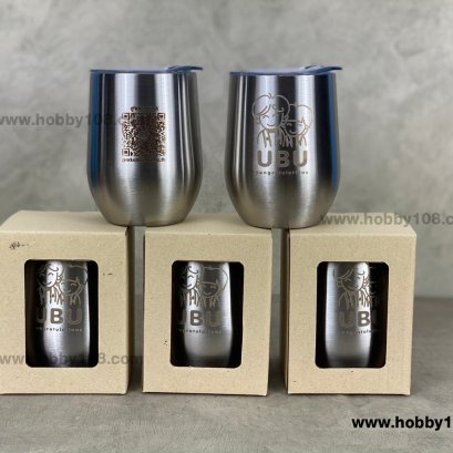 งานเลเซอร์โลโก้ แก้วเก็บความเย็น