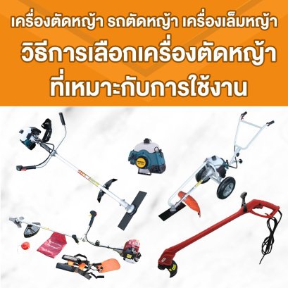 เครื่องตัดหญ้า รถตัดหญ้า เครื่องเล็มหญ้า วิธีการเลือกเครื่องมือตัดหญ้าที่เหมาะสมกับการใช้งาน