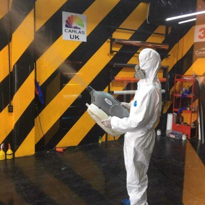 งานฉีดพ่นฆ่าเชื้อ : ร้าน Wrap Winner