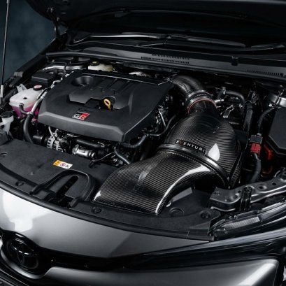 ชุดท่อไอดีคาร์บอนไฟเบอร์ Eventuri ติดตั้งในห้องเครื่อง Toyota GR Corolla