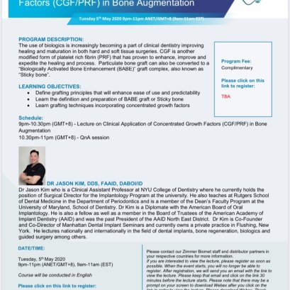 Concentrated GF CGF_PRF in Bone Augmentation