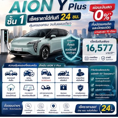 ต่อประกันรถยนต์ AION Y PLUS ราคาถูก