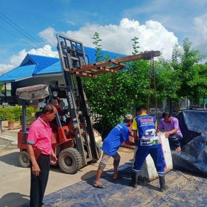 ได้ทำการวางแนวแบริเออร์และกระสอบทรายเพื่อเตรียมความพร้อม เฝ้าระวังป้องกันเหตุอุทกภัยจากลำน้ำทาที่อาจจะเกิดขึ้น