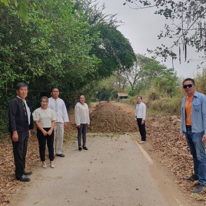 ลงพื้นที่ตรวจเยี่ยมโครงการก่อสร้างถนนคอนกรีตเสริมเหล็ก รหัสทางหลวงท้องถิ่น ลพ.ถ. 46025 สายทางบ้านหัวฝาย  บ้านปงชัย