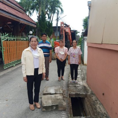 ลงพื้นที่ตรวจเยี่ยมหน้างานโครงการขุดลอกรางระบายน้ำซอย 2
