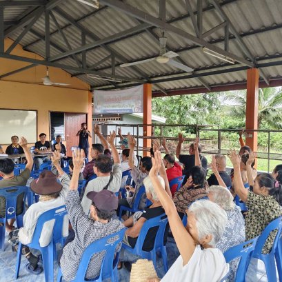 ลงพื้นที่เข้าร่วมประชุมประชาคมระดับหมู่บ้านเพื่อหารือและขอมติความเห็นชอบในการดำเนินการโครงการก่อสร้างระบบประปาขนาดใหญ่ หมู่ที่ บ้านแม่ทาหลง - ท่าศาลา