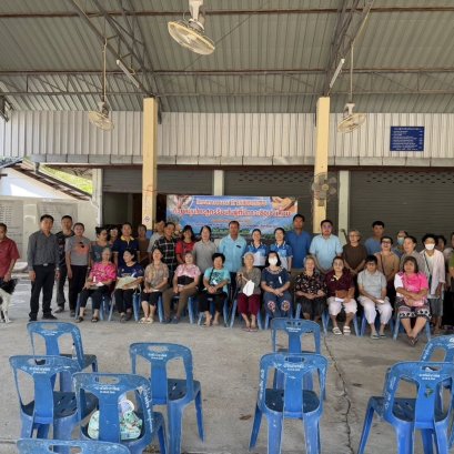  ลงพื้นที่ประชาคมอัตราค่าธรรมเนียมเกี่ยวกับการจัดการสิ่งปฏิกูลมูลฝอยและร่วมเปิดโครงการอบรมการพอกเข่าด้วยสมุนไพรสูตรร้อน