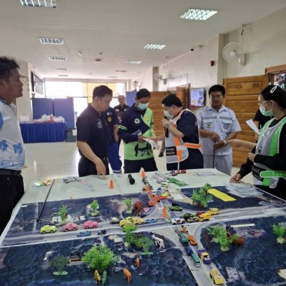 เข้าร่วมประชุมซ้อมแผน แผนปฏิบัติการอุบัติเหตุฉุกเฉินสาธารณภัยหมู่ การซ้อมแผนสถานการณ์จำลอง Table Top Exercise โรงพยาบาลลำพูน