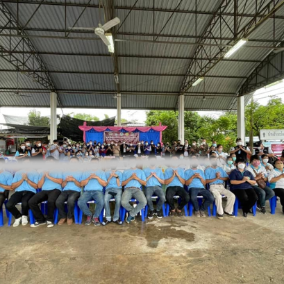 ลงพื้นที่ตรวจเยี่ยมและติดตามการดำเนินการโครงการชุมชนยั่งยืนเพื่อแก้ไขปัญหายาเสพติดแบบครบวงจร ตามยุทธศาสตร์ชาติ ประจำปีงบประมาณ พ.ศ. 2565 ณ ศาลาอเนกประสงค์หน้าวัดสันมะกรูด ม.2 ต.บ้านแป้น อ เมือง จ.ลำพูน