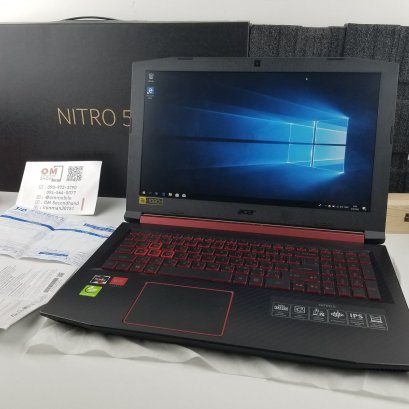 ขาย/แลก Acer Nitro5 AMD Ryzen5 Ram8 SSD 512 ศูนย์ไทย ประกันยาว 22/12/2019 สภาพสวยมาก แท้ ครบยกกล่อง เพียง 14,900 บาท