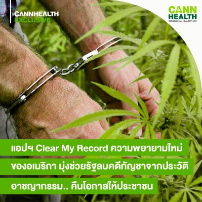 แอพฯ Clear My Record ความพยายามใหม่ของอเมริกา มุ่งช่วยรัฐลบคดีกัญชาจากประวัติอาชญากรรม..คืนโอกาสให้ประชาชน 