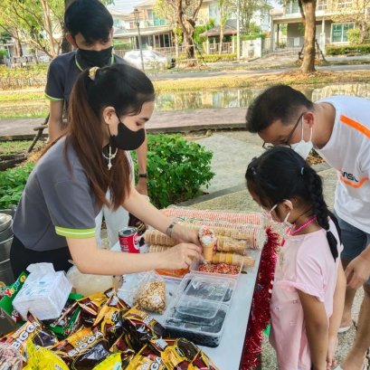 งานทำบุญตักบาตร และงานวันเด็ก 14 มกราคม 2566 - หมู่บ้านชลลดา สุวรรณภูมิ