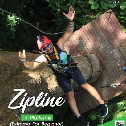 A013 : Zipline  18 Platforms  ( Extreme  for Beginner )