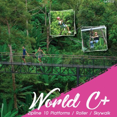 A011 : World C + (  Zipline 10  Platforms + Roller + Sky Walk + Set Menu lunch )